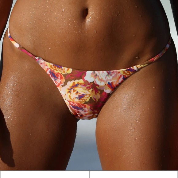 NWT Ark Swimwear Granny Floral String Bralette and bottom - Picture 2 of 9